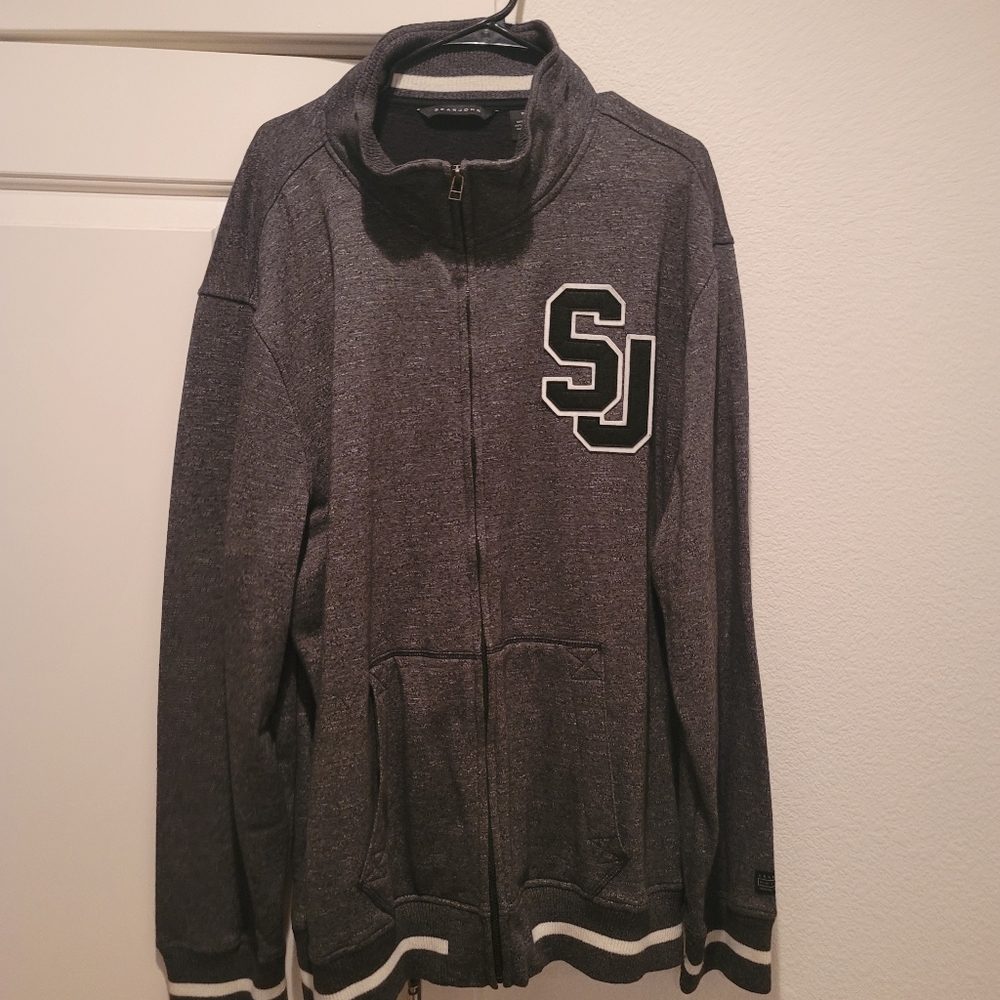 Sean John 3xl zip up jacket Gray black white
